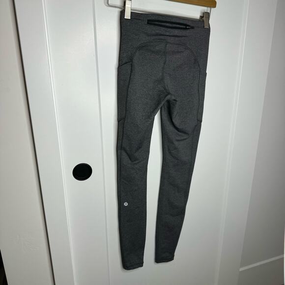 Lululemon Speed Up Tight *m28" High Rise Pocket Heathered Black Luxtreme Size 2 - Picture 8 of 8